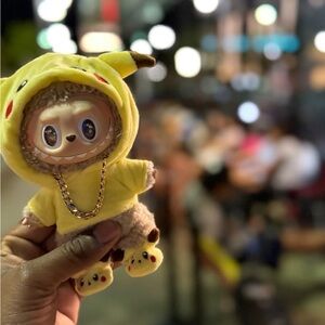 Adorable Pikachu Labubu Costume with matching Slippers